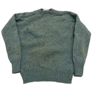 Vintage braemar green sweater size s (has flaws)